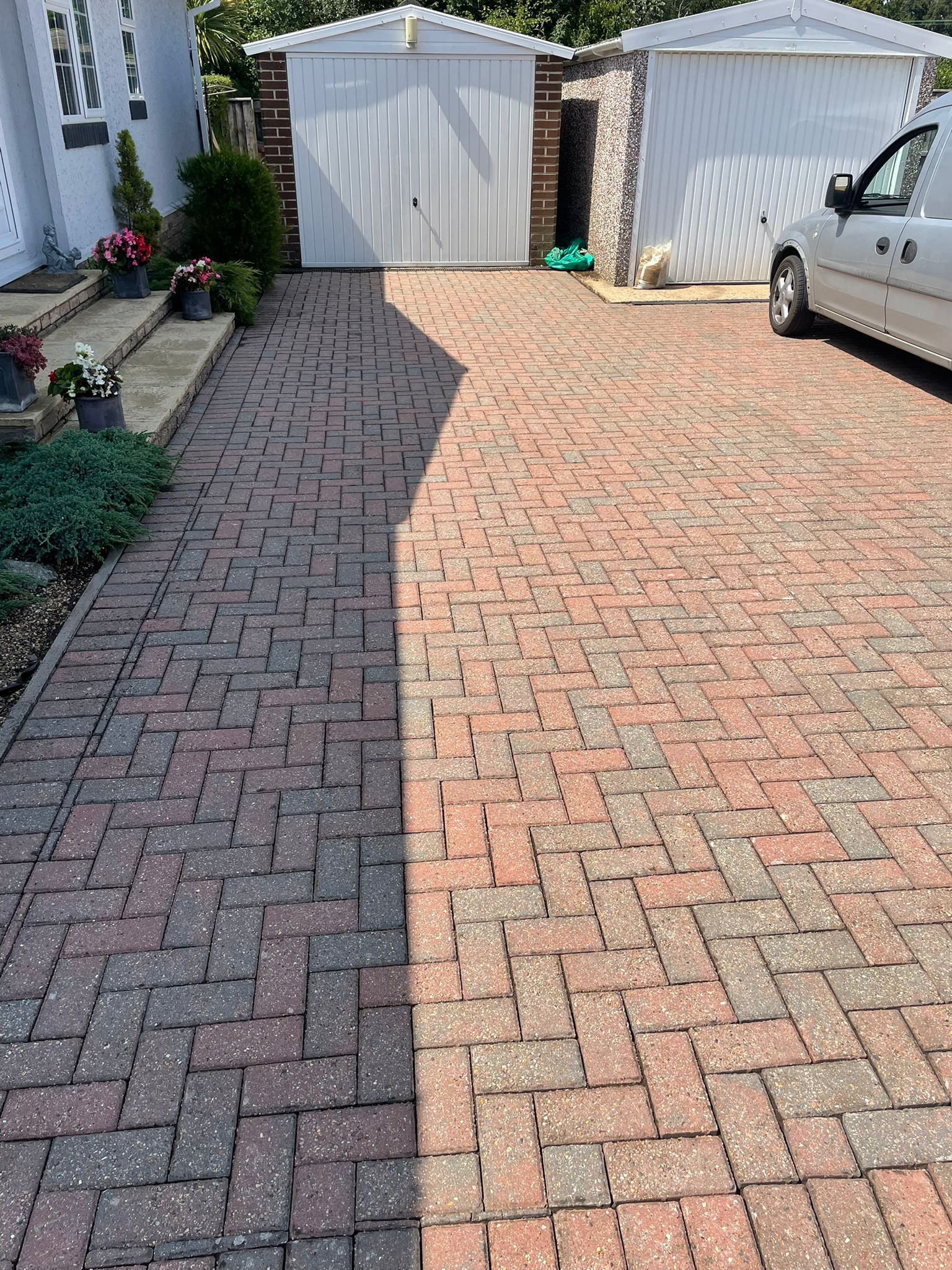 Driveway cleaning by Walkers Exteriors and Building